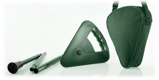 Flipstick folding seat stick adjustable green