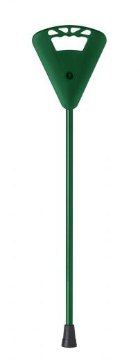 Short walking stick with seat green with beach attachment