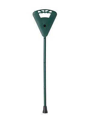 Spazierstock mit Sitz dunkelgrün faltbar und höhenverstellbar mit Tasche und Reflektorclip