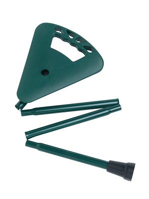 Foldable extra short stick with seat green