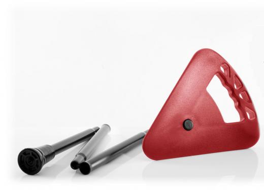 Flipstick Sitzstock faltbar mit Tasche schwarz-rot Vorführmodell