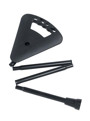 Seat stick extra short foldable black with extra wide rubber buffer