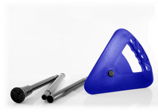 Flipstick Sitzstock faltbar und verstellbar hell-blau mit Tasche Vorführmodell