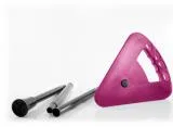 Extra kurzer Sitzstock faltbar mit Tasche pink
