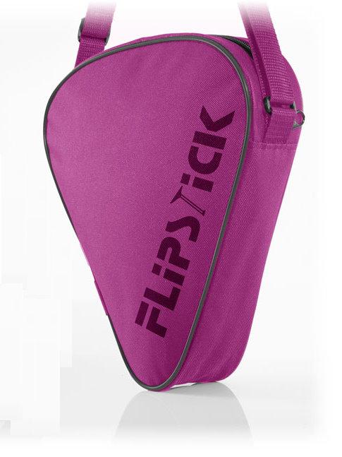 Sitzstock faltbar und verstellbar pink mit Tasche